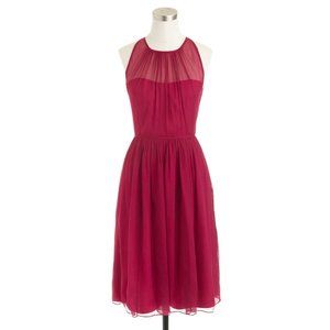 J. Crew Silk "Megan" Dress in Berry or Burgundy